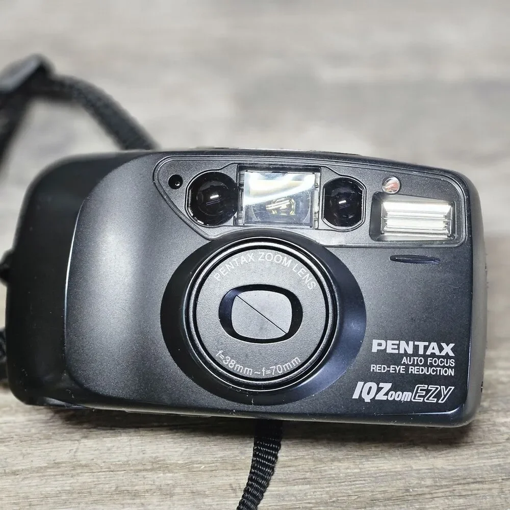 Pentax IQZoom EZY 35mm Point & Shoot Film Camera Tested - With Box Case Manual